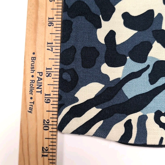 Ikea Kaphyacint Cotton Pillow Cover Indigo Navy Blue White Square No Insert - Picture 9 of 9